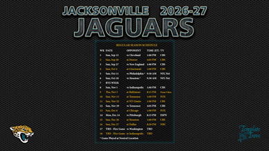 Jacksonville Jaguars 2026-27 Wallpaper Schedule