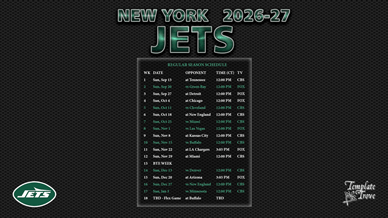 New York Jets 2026-27 Wallpaper Schedule