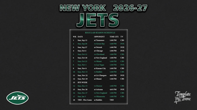 New York Jets 2026-27 Wallpaper Schedule