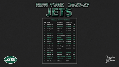 New York Jets 2026-27 Wallpaper Schedule
