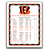 2025 NFL Schedules