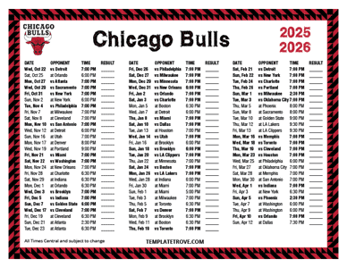 2025-26 Printable Chicago Bulls Schedule - Central Times