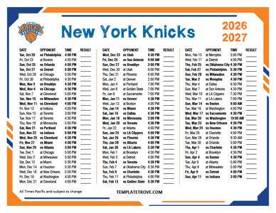 2026-27 NBA Schedules