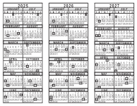 2025 2026 2027 3 Year Calendar