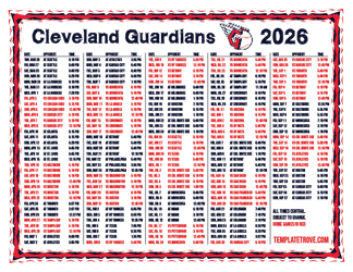 Central Times 2026
 Cleveland Guardians Printable Schedule