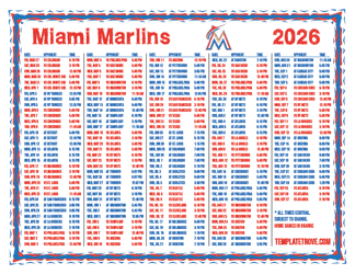 Central Times 2026
 Miami Marlins Printable Schedule