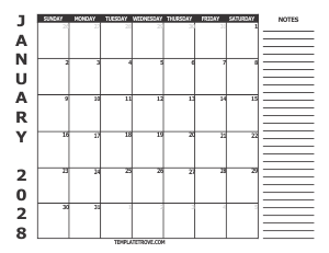 Free Calendars to Print 2028